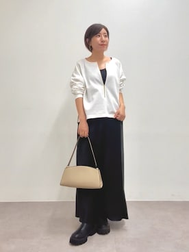 「RIVE DROITE（リヴドロワ）の【収納力抜群】2wayハンドルバッグ（ハンドバッグ）」を使った、rd-yuko さん（レディース・155cm）の秋コーディネート