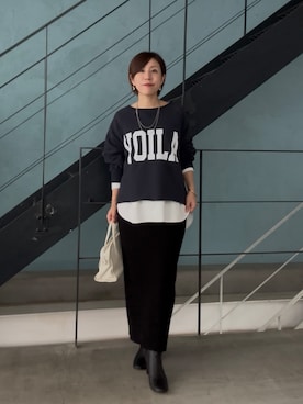 「アイテム（ボストンバッグ）」を使った、rd-yuko さん（レディース・155cm）の秋コーディネート