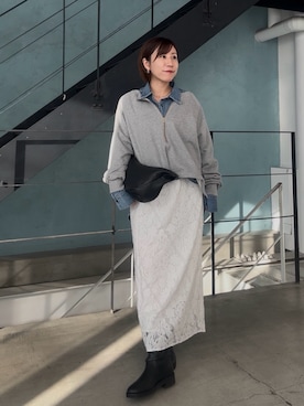 「アイテム（アクセサリー）」を使った、rd-yuko さん（レディース・155cm）の冬コーディネート