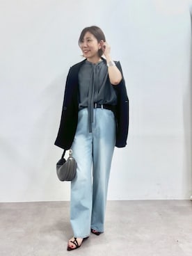 「RIVE DROITE（リヴドロワ）のアイテム（ショルダーバッグ）」を使った、rd-yuko さん（レディース・155cm）の夏コーディネート