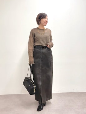 「RIVE DROITE（リヴドロワ）のアイテム（アクセサリー）」を使った、rd-yuko さん（レディース・155cm）の秋コーディネート