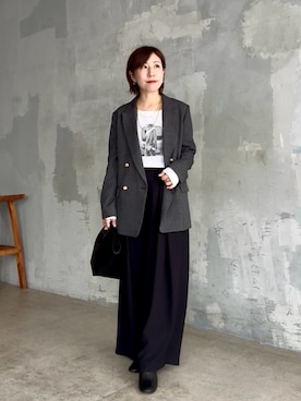 RIVE DROITEのテーラードジャケットを使った人気ファッション