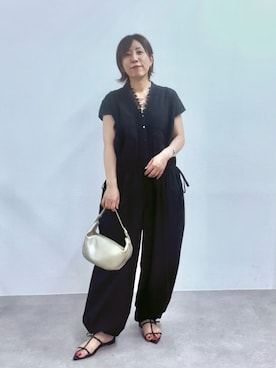 「RIVE DROITE（リヴドロワ）のアイテム（ショルダーバッグ）」を使った、rd-yuko さん（レディース・155cm）の夏コーディネート
