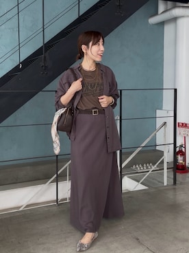 「アイテム（ベルト）」を使った、rd-yuko さん（レディース・155cm）の夏コーディネート