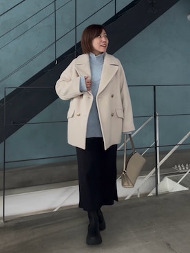 「RIVE DROITE（リヴドロワ）の【収納力抜群】2wayハンドルバッグ（ハンドバッグ）」を使った、rd-yuko さん（レディース・155cm）の秋コーディネート