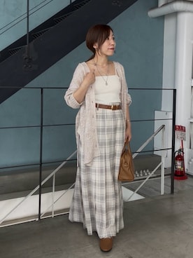 「アイテム（ローファー）」を使った、rd-yuko さん（レディース・155cm）の夏コーディネート