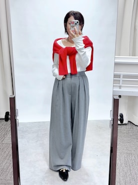 「ニットカーディガン」｜rd-yuko さん（レディース・155cm）の秋コーディネート