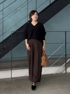 「RIVE DROITE（リヴドロワ）のアイテム（アクセサリー）」を使った、rd-yuko さん（レディース・155cm）の秋コーディネート