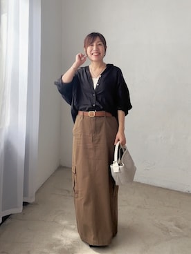 「カーゴスカート」｜rd-yuko さん（レディース・155cm）の夏コーディネート