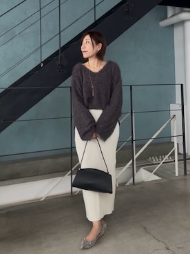 「RIVE DROITE（リヴドロワ）の【収納力抜群】2wayハンドルバッグ（ハンドバッグ）」を使った、rd-yuko さん（レディース・155cm）の秋コーディネート