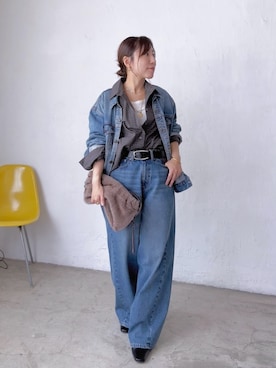 「アイテム（ベルト）」を使った、rd-yuko さん（レディース・155cm）の夏コーディネート