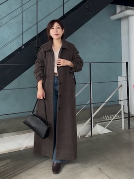 「RIVE DROITE（リヴドロワ）の【収納力抜群】2wayハンドルバッグ（ハンドバッグ）」を使った、rd-yuko さん（レディース・155cm）の秋コーディネート