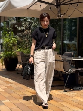 「RIVE DROITE（リヴドロワ）のアイテム（サンダル）」を使った、rd-yuko さん（骨格ウェーブ・レディース・155cm）の夏コーディネート