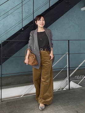 「アイテム（ベルト）」を使った、rd-yuko さん（レディース・155cm）の夏コーディネート