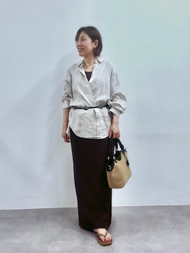 「RIVE DROITE（リヴドロワ）のアイテム（ワンピース）」を使った、rd-yuko さん（レディース・155cm）の夏コーディネート