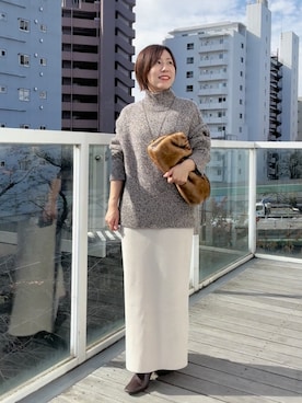 「スカートコーデ」｜rd-yuko さん（レディース・155cm）の冬コーディネート