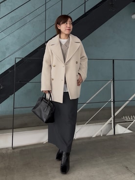 「アイテム（ピーコート）」を使った、rd-yuko さん（レディース・155cm）の秋コーディネート