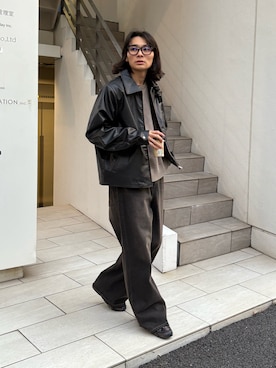 「アイテム（ニット/セーター）」を使った、TAKATONさん（メンズ・171cm）の秋コーディネート