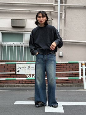 「グランジ」｜「アイテム（Tシャツ/カットソー）」を使った、TAKATONさん（メンズ・171cm）の夏コーディネート