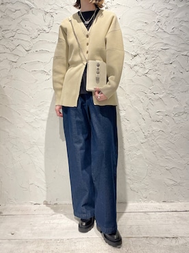 「B'2nd（ビーセカンド）のアイテム（ブーツ）」を使った、4onさん（レディース・168cm）の冬コーディネート