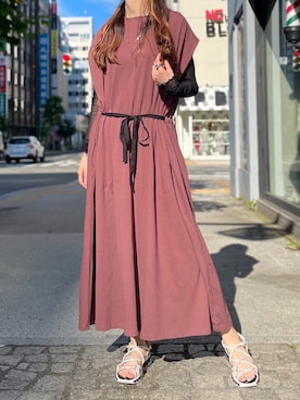 「B'2nd（ビーセカンド）のアイテム（ワンピース/ドレス）」を使った、4onさん（レディース・168cm）の夏コーディネート