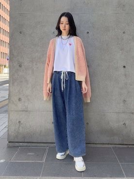「AUTRY（オートリー）のアイテム（シューズ）」を使った、4onさん（レディース・168cm）の春コーディネート