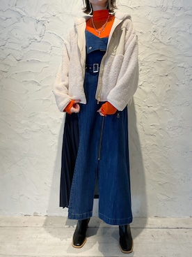 「TATRAS（タトラス）のアイテム（ブルゾン）」を使った、4onさん（レディース・168cm）の春コーディネート