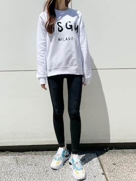 「MSGM（エムエスジーエム）のアイテム」を使った、4onさん（レディース・168cm）の夏コーディネート
