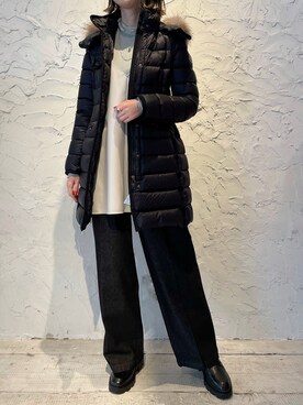 「B'2nd（ビーセカンド）のアイテム（ブーツ）」を使った、4onさん（レディース・168cm）の冬コーディネート
