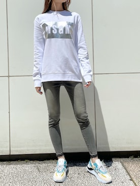 「MSGM（エムエスジーエム）のアイテム」を使った、4onさん（レディース・168cm）の夏コーディネート
