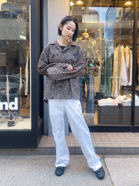 「ASH（アッシュ）のアイテム」を使った、4onさん（レディース・168cm）の春コーディネート