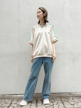 「D.A.T.E.（デイト）のアイテム」を使った、4onさん（レディース・168cm）の夏コーディネート