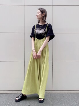 「NAKAGAMI（ナカガミ）のアイテム」を使った、4onさん（レディース・168cm）の夏コーディネート