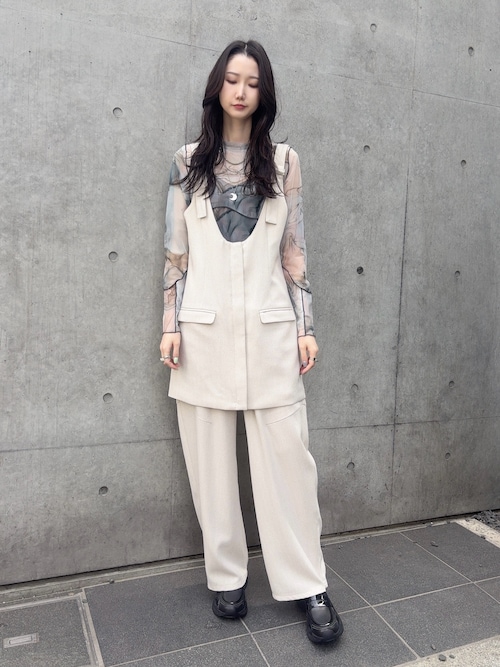 CASANE（カサネ）別注マーブルペイントロングスリーブカットソー CASANE（カサネ）別注マーブルペイントロングスリーブカットソー