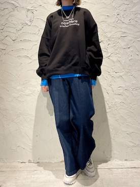 「RUN OF（ランオブ）のアイテム」を使った、4onさん（レディース・168cm）の冬コーディネート