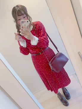 「紅葉コーデ」｜「アイテム（ワンピース/ドレス）」を使った、あずさんさん（レディース・156cm）の秋コーディネート