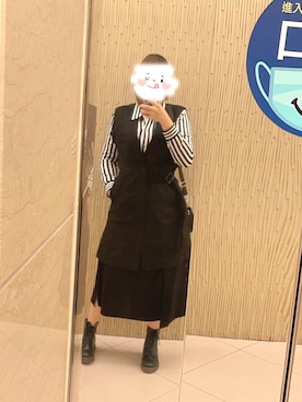 「通勤穿搭」｜「アイテム（ブーツ）」を使った、Cnsly_twさん（レディース・165cm）の秋コーディネート