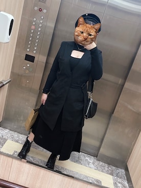 「Guess（ゲス）のアイテム（ワンピース/ドレス）」を使った、Cnsly_twさん（レディース・165cm）の冬コーディネート