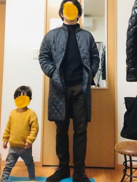 「LAVENHAM（ラベンハム）のアイテム（ダウンジャケット/コート）」を使った、りさん（メンズ・174cm）の冬コーディネート