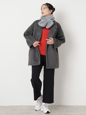 「アイテム（ストール/ショール）」を使った、MOONBAT_officialさん（レディース・170cm）の秋コーディネート