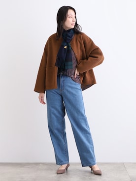 「アイテム（マフラー）」を使った、MOONBAT_officialさん（レディース・170cm）の秋コーディネート