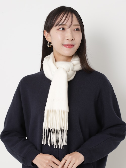 カシミヤ100％ マフラー 洗える 無地 30*180（マフラー）｜FURLA