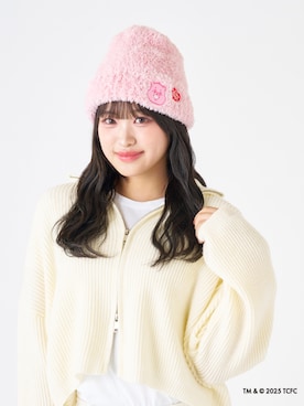 「アイテム（ニットキャップ/ビーニー、ピンク系）」を使った、MOONBAT_officialさん（レディース・160cm）の秋コーディネート