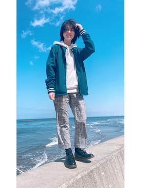「CIAOPANIC TYPY（チャオパニックティピー）のアイテム（ブルゾン）」を使った、batuさん（メンズ・162cm）の春コーディネート