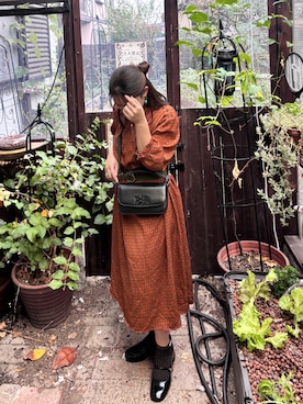 「CHARLES & KEITH（チャールズ & キース）のアイテム（パンプス）」を使った、Miiaさん（レディース・152cm）の秋コーディネート