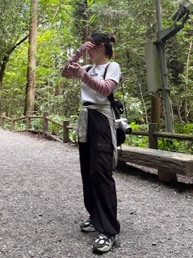 「HELLY HANSEN(ヘリーハンセン)のアイテム(トップス)」を使った、Miiaさん(レディース・152cm)の夏コーディネート