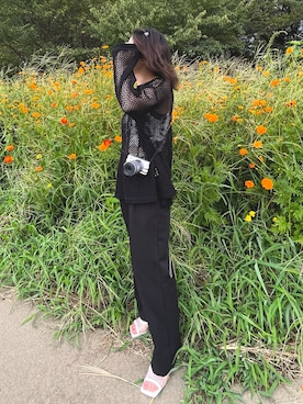 「NOIR DE POUPEE（ノワールドプーペ）のアイテム」を使った、Miiaさん（レディース・152cm）の夏コーディネート