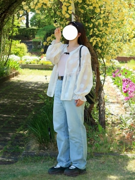 「PUBLUX（パブリュクス）のアイテム」を使った、Miiaさん（レディース・152cm）の春コーディネート