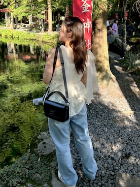 「TORY BURCH（トリーバーチ）のアイテム」を使った、Miiaさん（レディース・152cm）の夏コーディネート