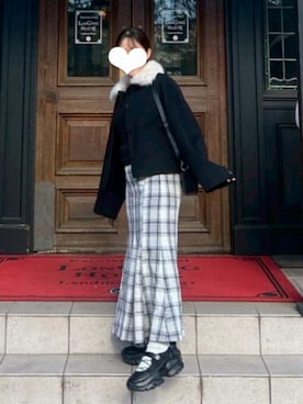 「PUBLUX（パブリュクス）のアイテム」を使った、Miiaさん（レディース・152cm）の冬コーディネート